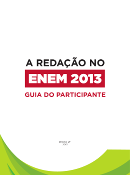 Guia do Participante – A Redação no Enem 2013