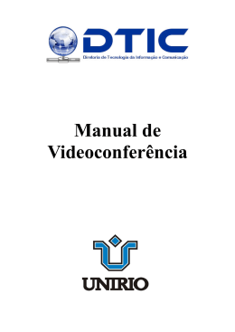Manual do usu&aacute;rio de videoconfer&ecirc;ncia