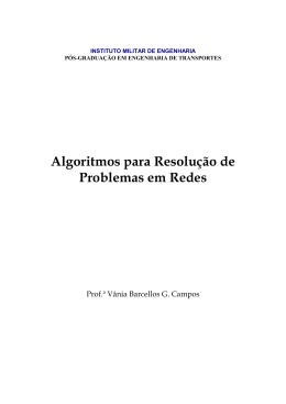 Algoritmos para Resolu&ccedil;&atilde;o de Problemas em Redes