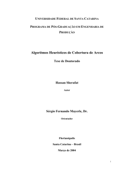 Algoritmos Heur&iacute;sticos de Cobertura de Arcos