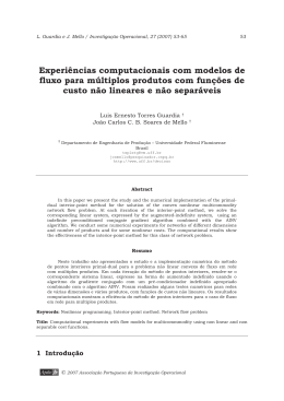 Experi&ecirc;ncias computacionais com modelos de fluxo para m&uacute;ltiplos