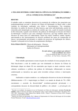 A TEIA DOS SENTIDOS: O DISCURSO DA CIÊNCIA DA