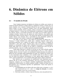 6. Din&acirc;mica de El&eacute;trons em S&oacute;lidos
