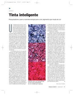 Tinta inteligente - Revista Pesquisa FAPESP
