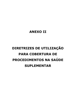 ANEXO II – Diretrizes de Utilização – DUT