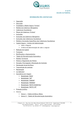 Informa&ccedil;&otilde;es Pr&eacute;-Contratuais