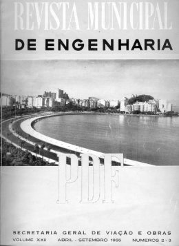 Revista Municipal de Engenharia, edi&ccedil;&atilde;o abril a setembro