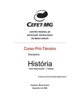 Hist&oacute;ria - CEFET-MG Campus VIII
