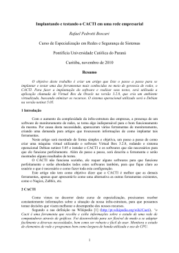 Implantando e testando o CACTI em uma rede empresarial