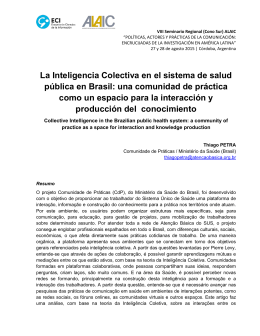 La Inteligencia Colectiva en el sistema de salud pública en Brasil