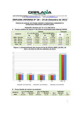 ORPLANA INFORMA N° 38 – 24 de Setembro de 2012
