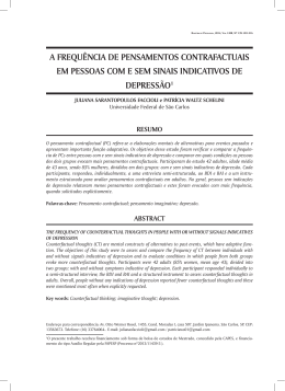 a frequência de pensamentos contrafactuais em pessoas