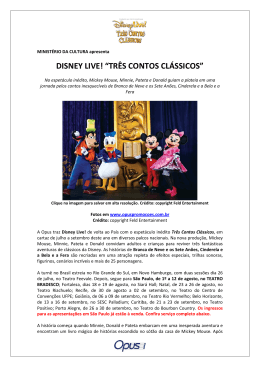 DISNEY LIVE! &ldquo;TR&Ecirc;S CONTOS CL&Aacute;SSICOS&rdquo;