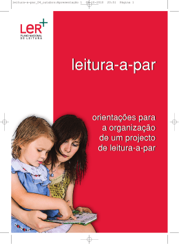 Apresenta&ccedil;&atilde;o 1 - Plano Nacional de Leitura