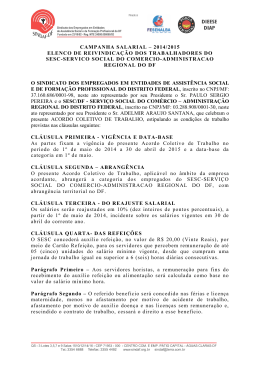 elenco de reivindica&ccedil;&otilde;es do sesc 2014