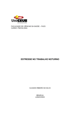 ESTRESSE NO TRABALHO NOTURNO