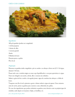 GR&Atilde;o coM GAMBAS - uma quest&atilde;o de peso