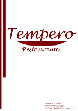Restaurante Tempero - Grupo Desportivo Parlamentar