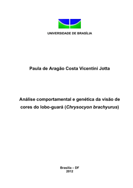 Chrysocyon brachyurus - Universidade de Brasília