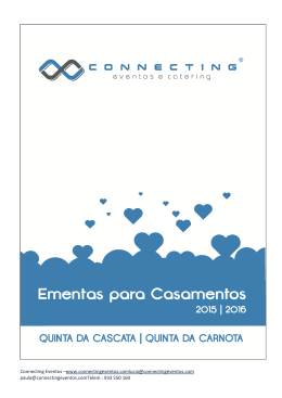 Connecting Eventos - Quinta da Cascata