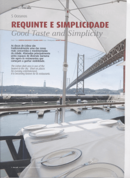 As docas cle Lisboa sao tradicionalmente irma das zonas