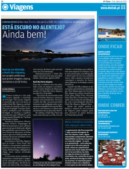 Est&aacute; escuro no Alentejo? Ainda bem!