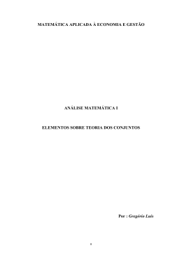 Elementos sobre Teoria dos Conjuntos