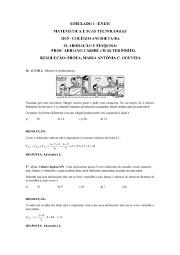 SIMULADO 1 - ENEM MATEM&Aacute;TICA E SUAS