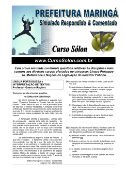 Simulado Maring&aacute; 2010 Curso S&oacute;lon Concursos