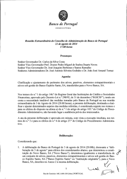 Deliberação sobre clarificação e ajustamento