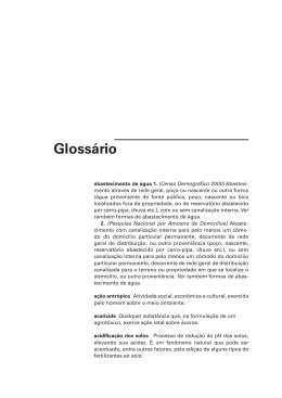 Glossário - Planos Diretores