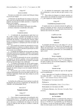 Decreto-Lei n.&ordm; 12/2008 - Comiss&atilde;o Nacional de Protec&ccedil;&atilde;o das