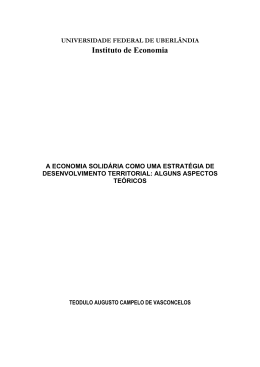 a economia solidária como uma estratégia de