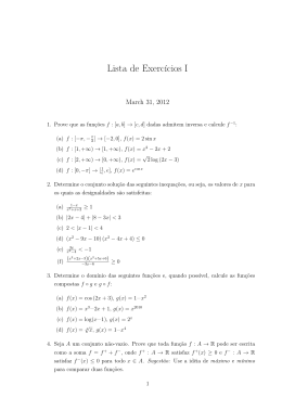 Lista de Exercícios 1 - IME-USP