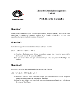 Lista de Exercícios Sugeridos IA856 Prof. Ricardo Campello