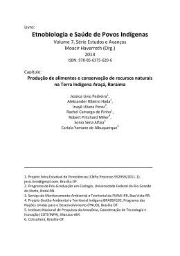 Etnobiologia e Sa&uacute;de de Povos Ind&iacute;genas