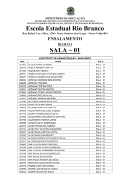 Ensalamento PORTO VELHO - Escola Rio Branco