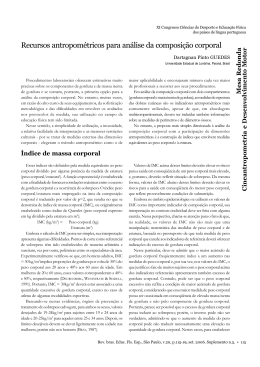 Recursos antropom&eacute;tricos para an&aacute;lise da composi&ccedil;&atilde;o corporal