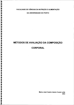 m&eacute;todos de avalia&ccedil;&atilde;o da composi&ccedil;&atilde;o corporal