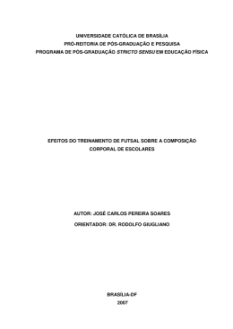 Efeitos do treinamento de futsal sobre a composição corporal de