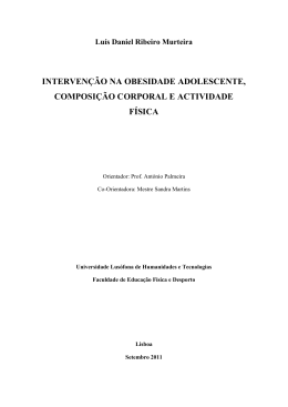 intervenção na obesidade adolescente, composição corporal e