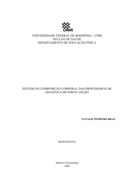 estudo da composi&ccedil;&atilde;o corporal das professoras de gin&aacute;stica