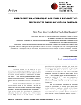 antropometria, composi&ccedil;&atilde;o corporal e progn&oacute;stico em