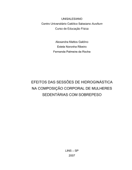 efeitos das sess&otilde;es de hidrogin&aacute;stica na composi&ccedil;&atilde;o corporal de