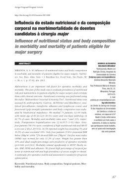 Influência do estado nutricional e da composição corporal