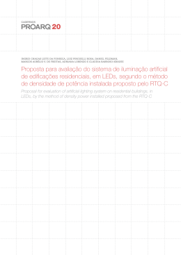 Proposta para avalia&ccedil;&atilde;o do sistema de - Cadernos Proarq