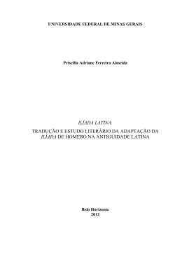 ilíada latina - Biblioteca Digital de Teses e Dissertações da UFMG