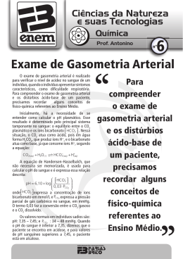 Exame de Gasometria Arterial