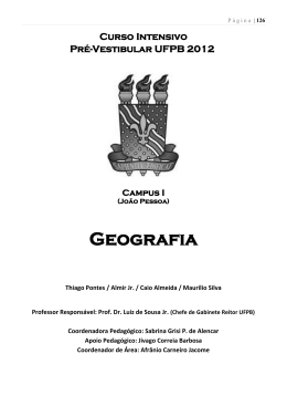 Geografia - Universidade Federal da Para&iacute;ba