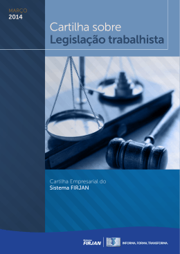 Retire aqui sua Cartilha sobre LEGISLA&Ccedil;&Atilde;O TRABALHISTA
